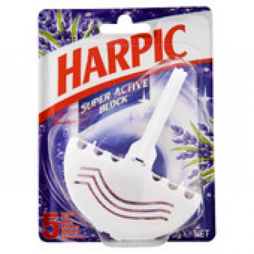 Harpic Lavender Super Active Toilet Rim Block Cleaner 38g