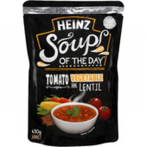 Heinz Soup of The Day Tomato Vegetable & Lentil Pouch 430g