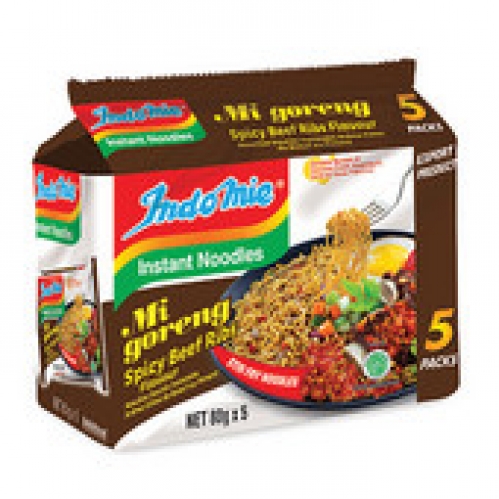 Indo Mie Mi Goreng Spicy Beef Rib Noodles 5 pack 400g