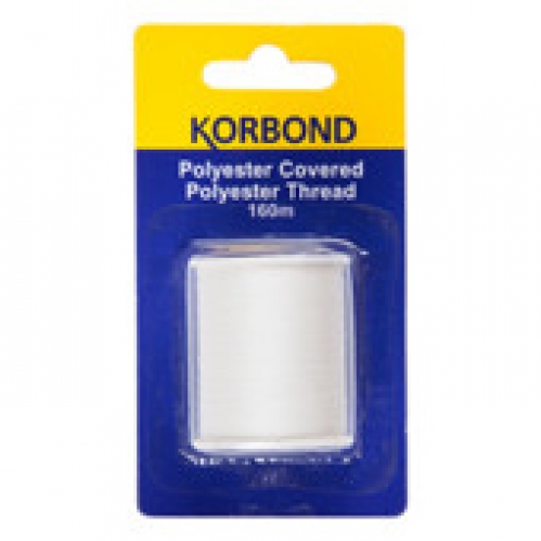 Korbond White Poly Thread 160m