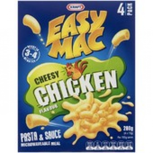 Kraft Easy Mac Chicken Microwavable Macaroni Snack Multi Pack 4 Pack 70g
