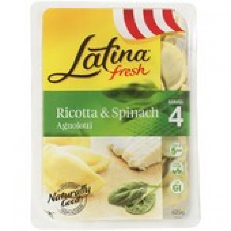 Latina Ricotta & Spinach Pasta Agnolotti 625g