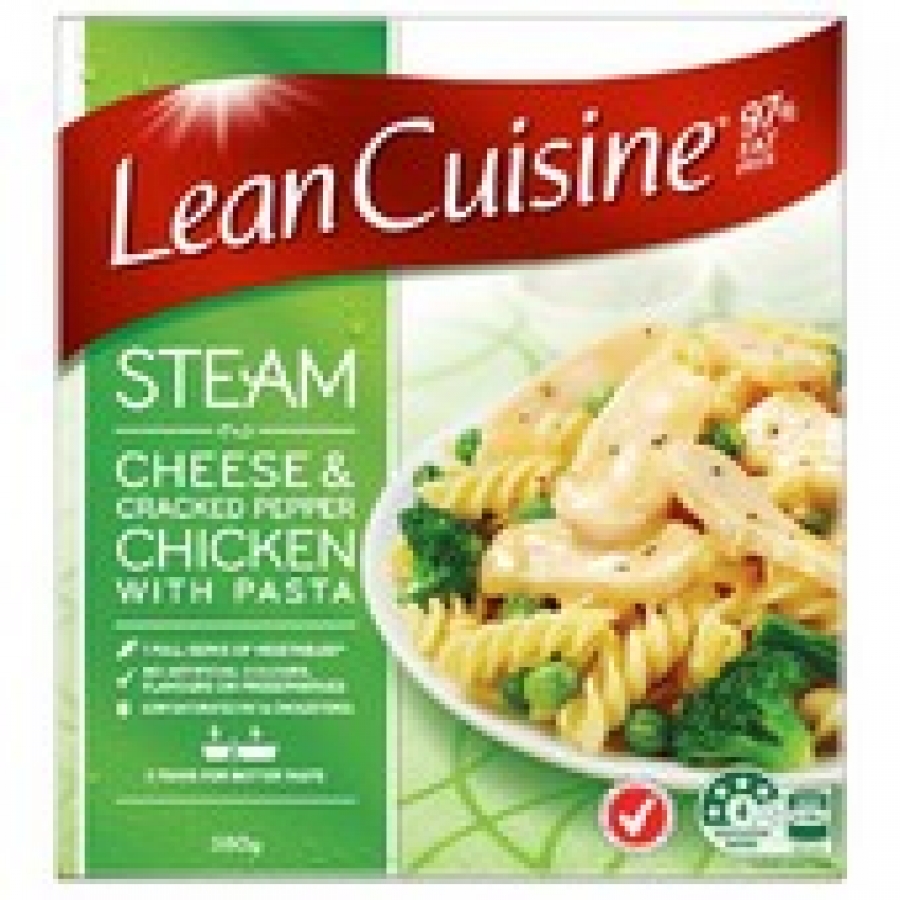 Lean Cuisine Steam Meals Cheese & Cracked Pepper Chicken with Pasta Frozen Meal 380g