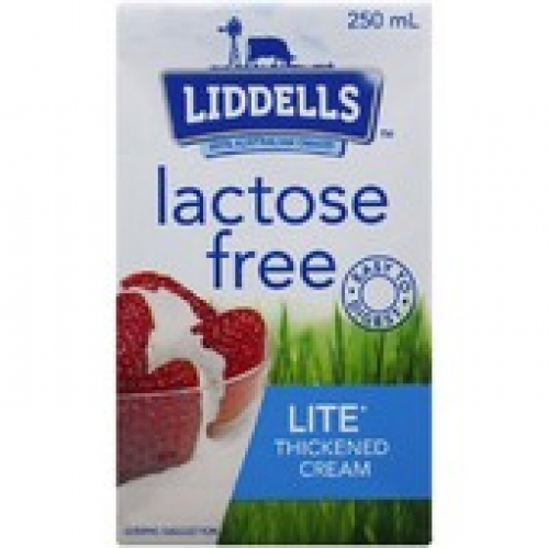 Liddells Longlife Lactose Free Lite Cream 250mL