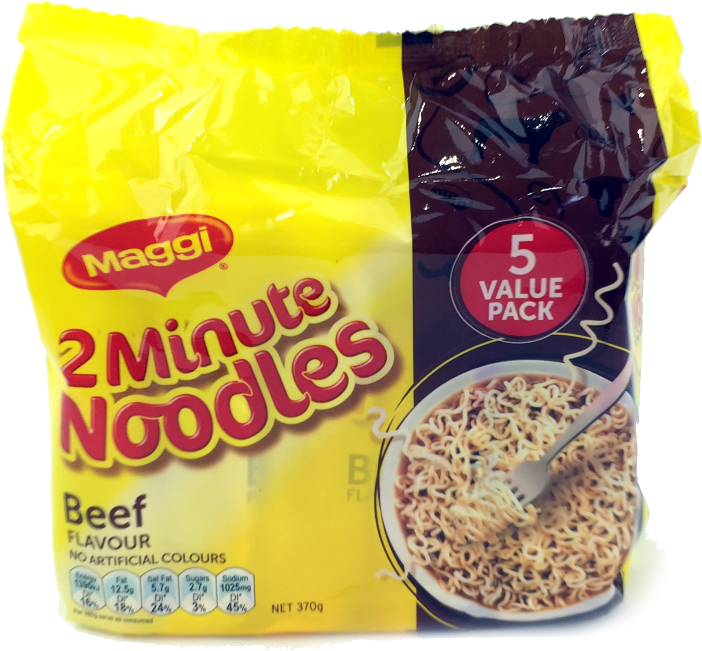 Maggi Beef 2 Minute Noodles 5 pack 370g