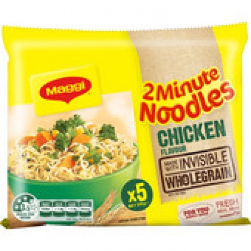 Maggi Chicken Wholegrain 2 Minute Noodles 5 pack 345g