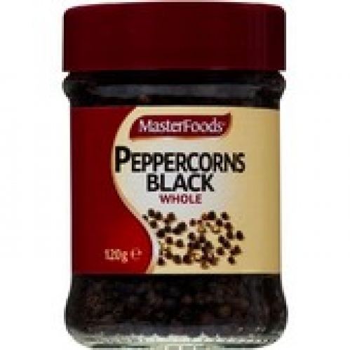MasterFoods Whole Black Peppercorns 120g