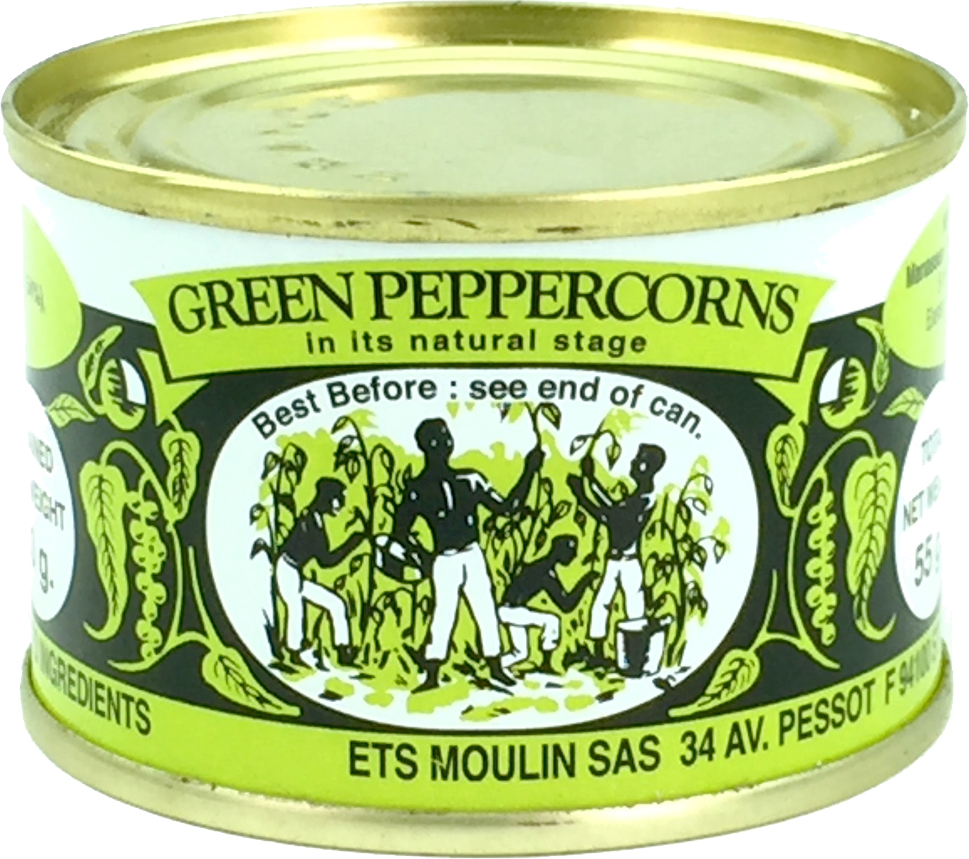 Moulin Can Green Peppercorns 55g