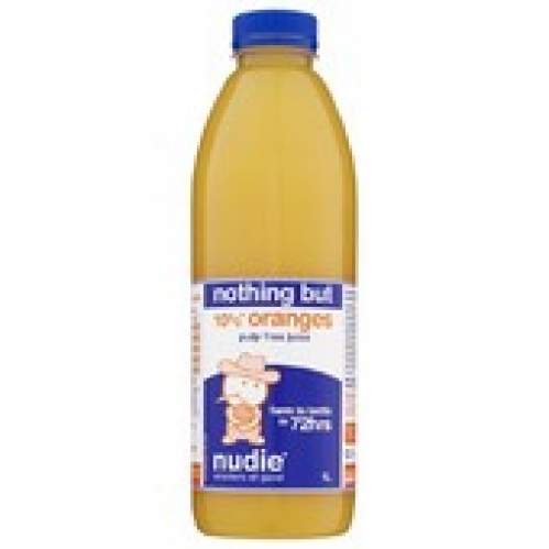 Nudie Nothing But 100% Orange Juice Pulp Free Chilled 1L