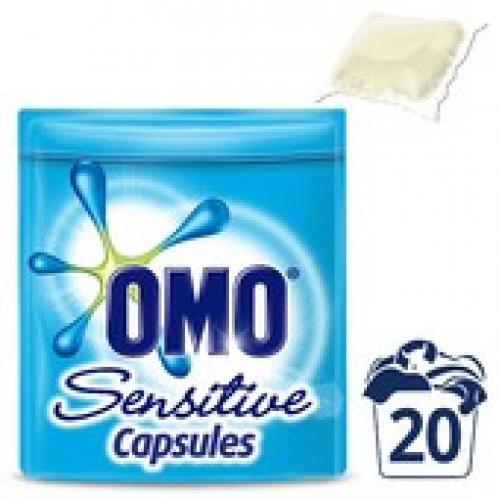 OMO Sensitive Laundry Detergent Liquid Capsules 20 pack