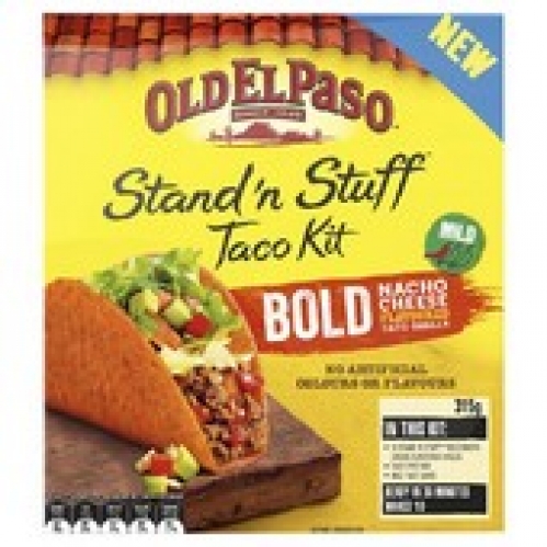 Old El Paso Stand N Stuff Bold Cheese Taco Kit 315g