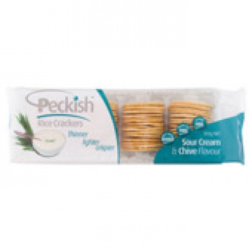 Peckish Sour Cream & Chives Rice Crackers 100g
