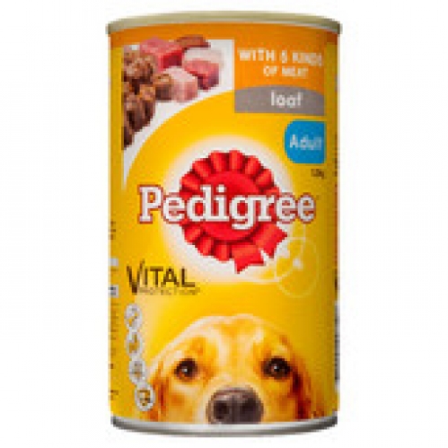 Pedigree 5 Kinds of Meat Loaf Canned Dog Food 1.2kg