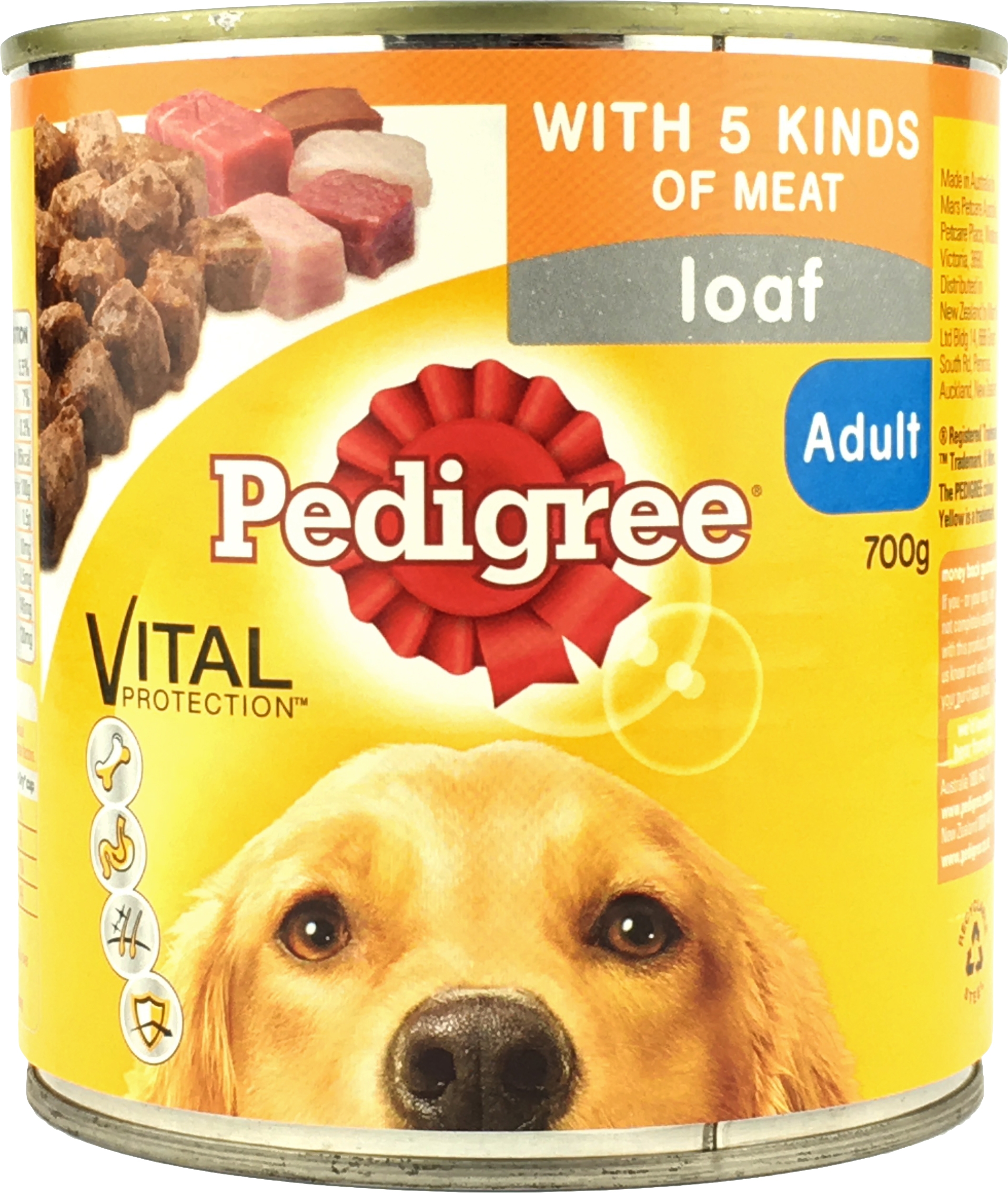 Pedigree 5 Kinds of Meat Loaf Canned Dog Food 700g