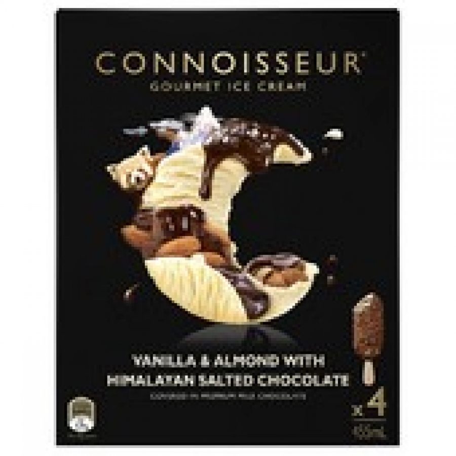 Peters Connoisseur Himalayan Salted Chocolate Ice Cream 4 pack 455mL