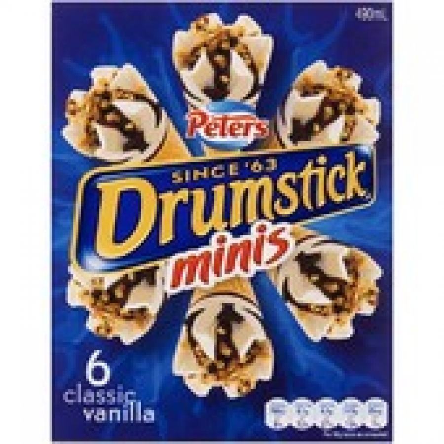 Peters Drumstick Vanilla Minis 6 pack 490mL