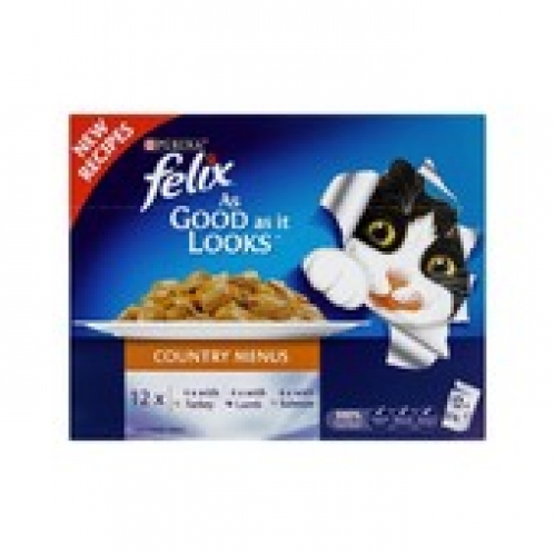 Purina Felix As Good As It Looks Country Menu Cat Food 12 pack