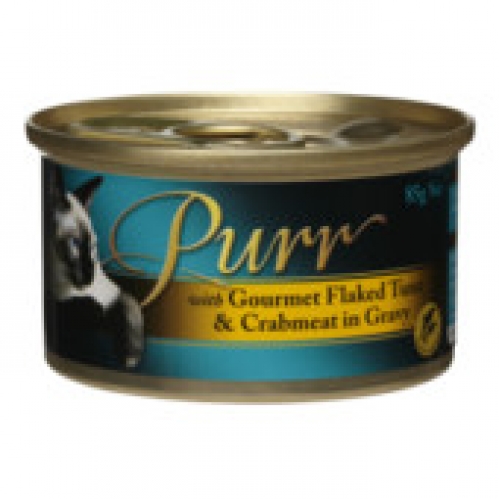 Purr Flaked Tuna & Crabmeat Cat Food 85g