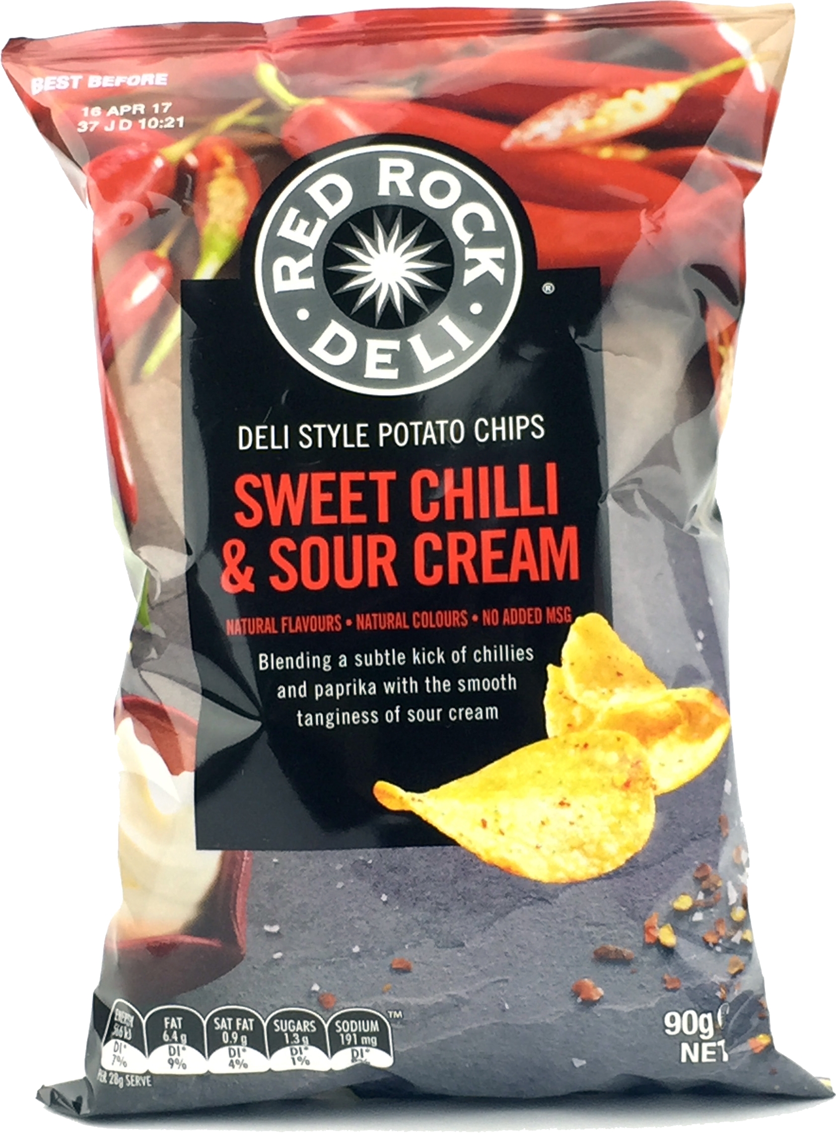 Red Rock Deli Sour Cream & Sweet Chilli Potato Chips 90g