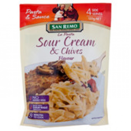 San Remo La Pasta Sour Cream & Chives Pasta & Sauce 120g