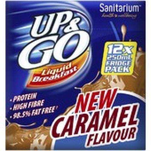 Sanitarium Up & Go Caramel Liquid Breakfast Fridge Pack 250mL 3L