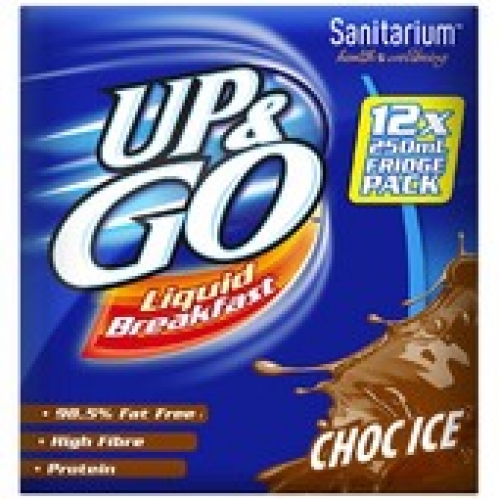 Sanitarium Up & Go Chocolate Ice Liquid Breakfast Fridge Pack 250mL 3L
