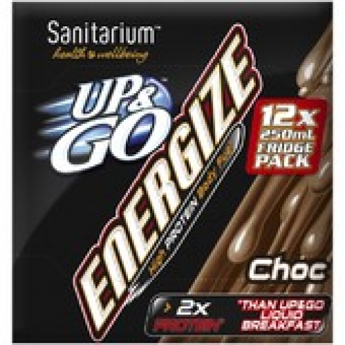 Sanitarium Up & Go Energize Chocolate Liquid Breakfast Fridge Pack 250mL 3L