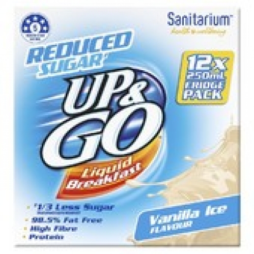 Sanitarium Up & Go Reduced Sugar Fridge Pack 250mL 12 pack