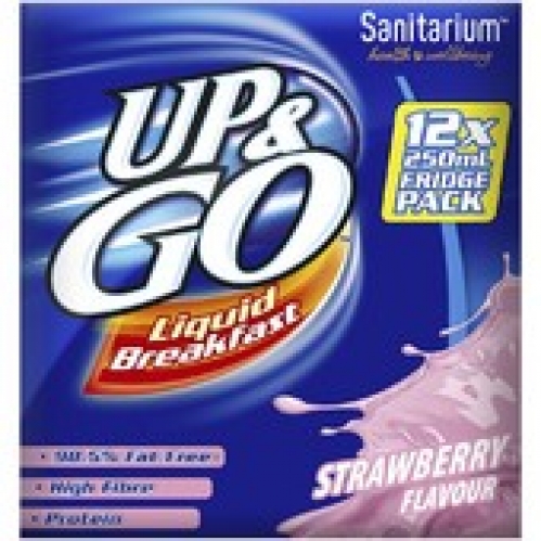Sanitarium Up & Go Strawberry Liquid Breakfast Fridge Pack 250mL 3L
