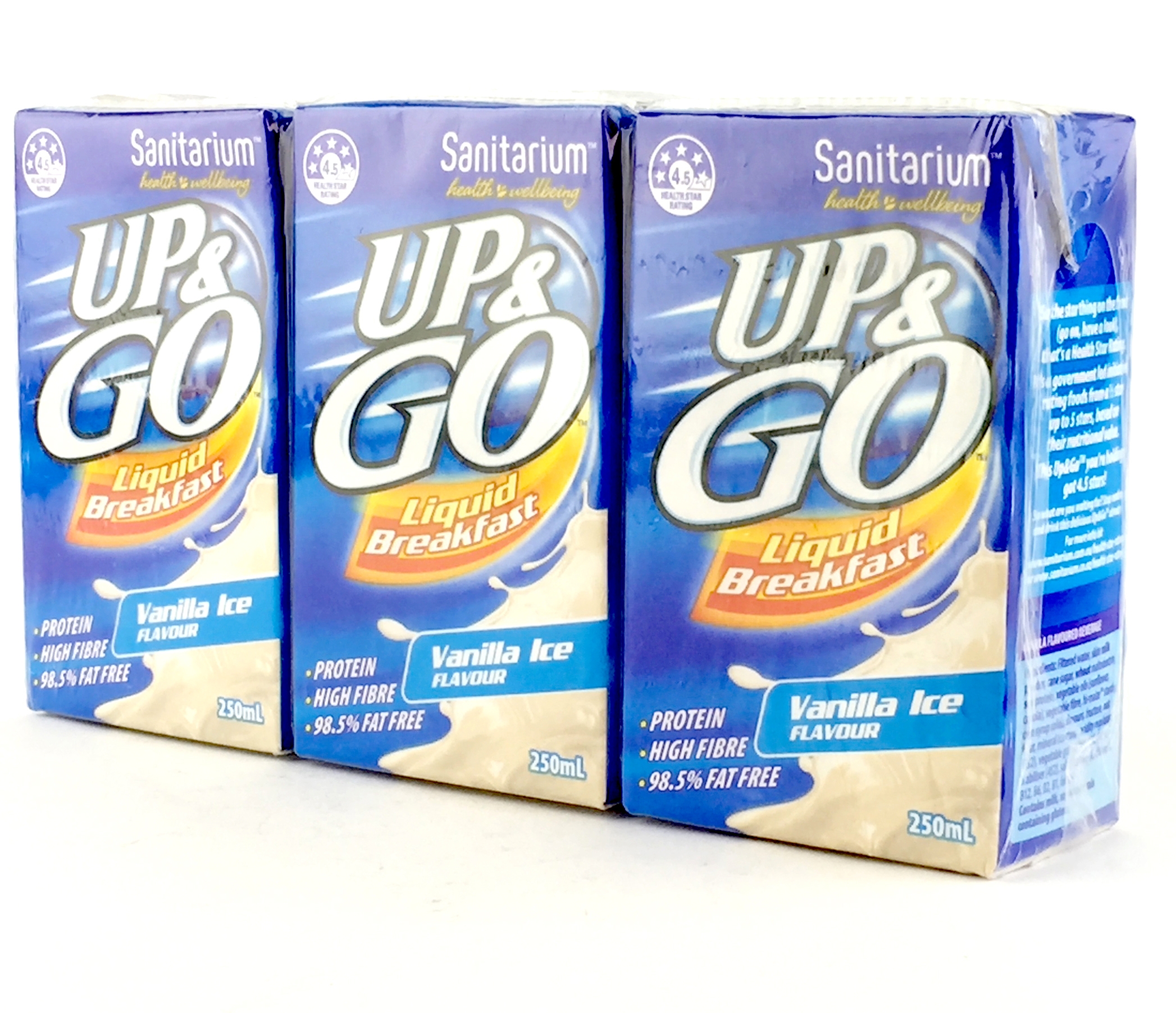 Sanitarium Up & Go Vanilla Ice Liquid Breakfast 250mL 750mL