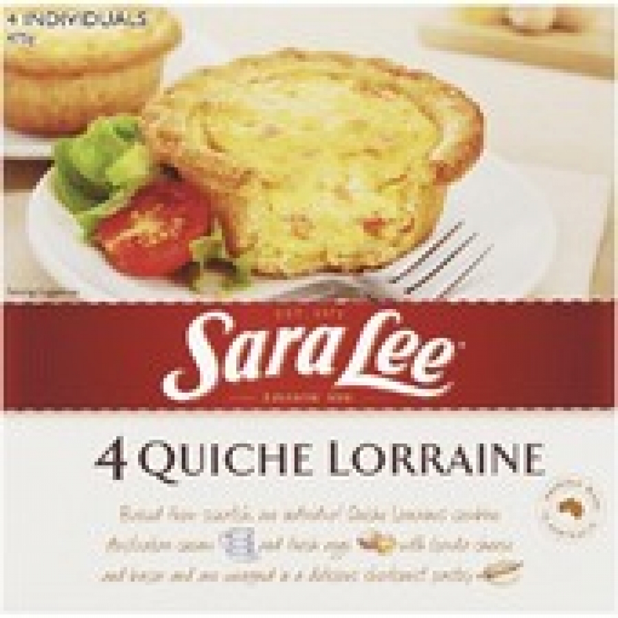 Sara Lee Snack Size Frozen Quiche Lorraine 475g