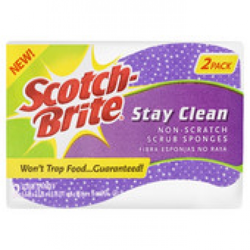 Scotch Brite Stay Clean Scrub Sponge 2 pack