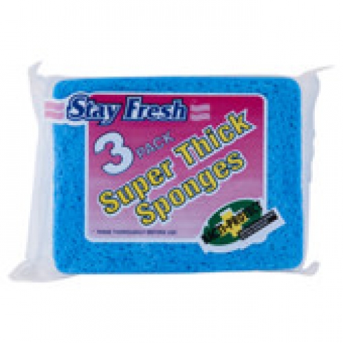 Stay Fresh Anti Bacterial Thick Sponge 3 pack