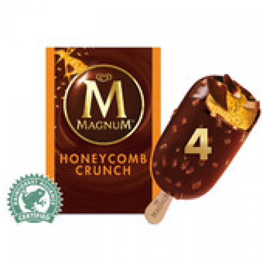 Streets Magnum Honeycomb Crunch Ice Cream 4 pack 428mL