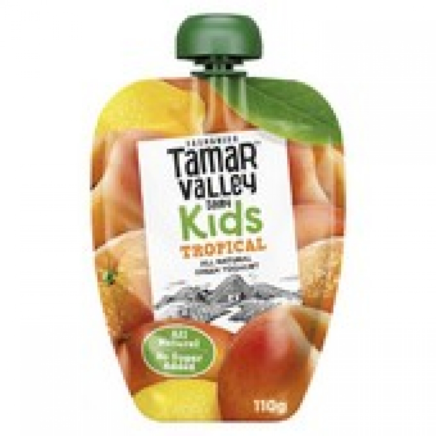 Tamar Valley Kids Greek Tropical Yoghurt Pouch 110g