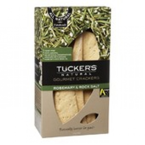 Tuckers Natural Gourmet Rosemary & Rock Salt Crackers 110g