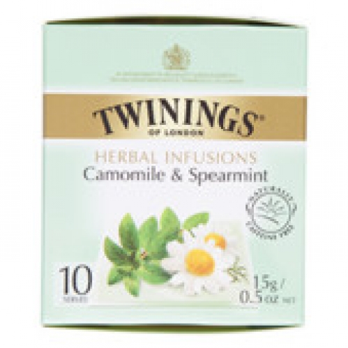 Twinings Herbal Infusions Chamomile & Spearmint Tea Bags 10 pack 15g