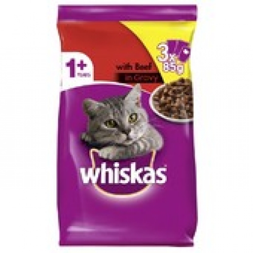 Whiskas Favourites Beef Chunks In Sauce 255g